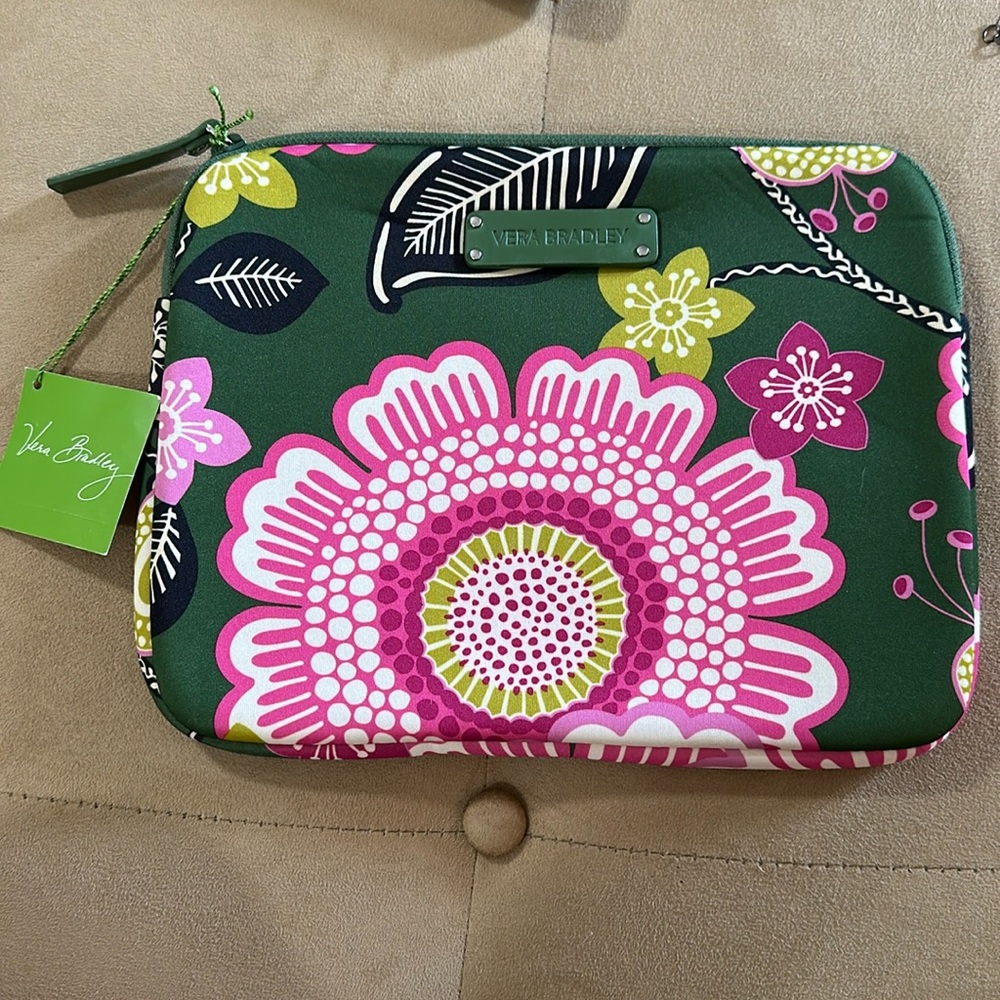 NWT Vera Bradley Neoprene Large Tablet Sleeve Olivia Pink